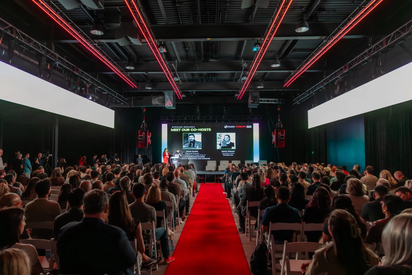 Full house on the red carpet during Heart Space, Toronto Tech Week